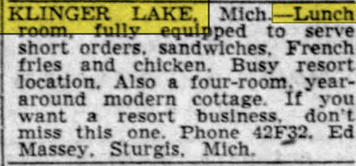Klinger Lake Shopping Center (Klinger Lake Lunch) - Mar 23 1951 Article